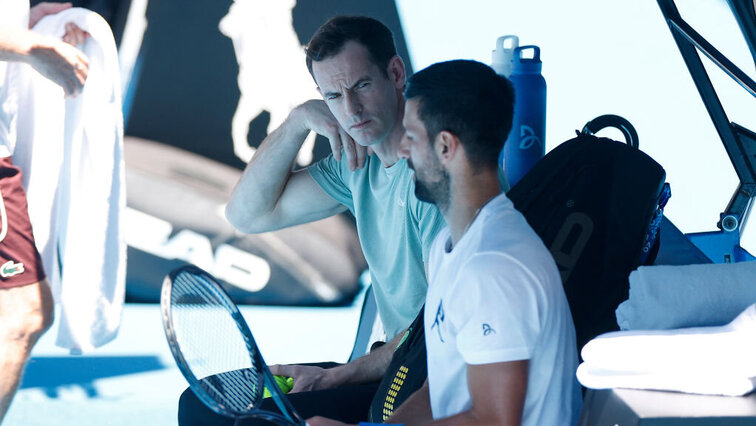 Andy Murray (li.) coachte Novak Djokovic (re.) etwa sechs Monate