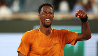 Gael Monfils on Tuesday evening at Court Philippe-Chatrier
