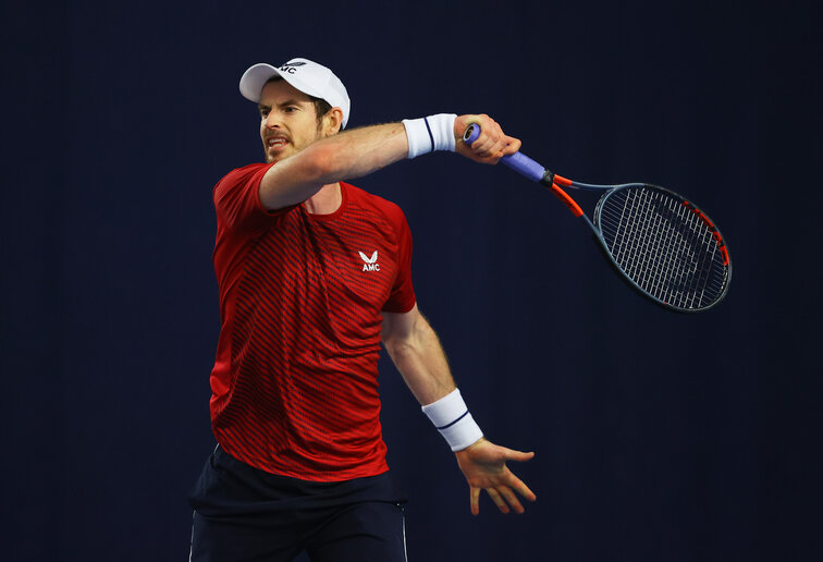 Andy Murray is in round two of the Biella Challenger event