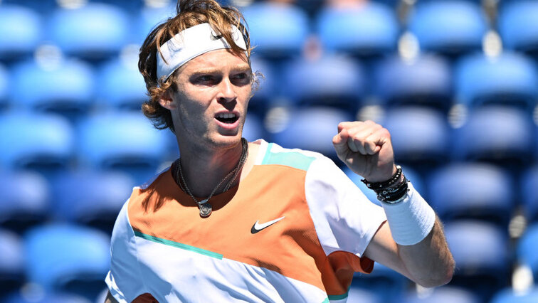 Andrey Rublev is in round three in Melbourne