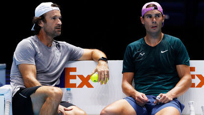 Carlos Moya und Rafael Nadal bei den ATP Finals in London Carlos Moya und Rafael Nadal bei den ATP Finals in London