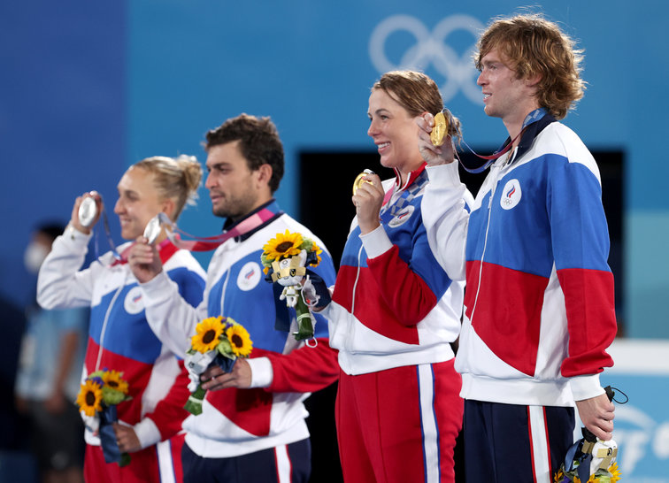Andrey Rublev krönte sich in Tokio zum Olympiasieger. Wenn auch "nur" im Mixed-Doppel
