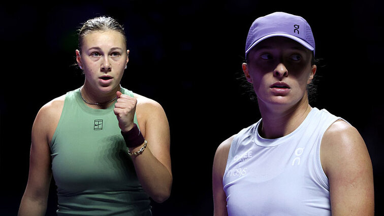 Amanda Anisimova und Iga Swiatek haben sich in dieser Saison schon in Wimbledon und bei den US Open getroffen Amanda Anisimova und Iga Swiatek haben sich in dieser Saison schon in Wimbledon und bei den US Open getroffen