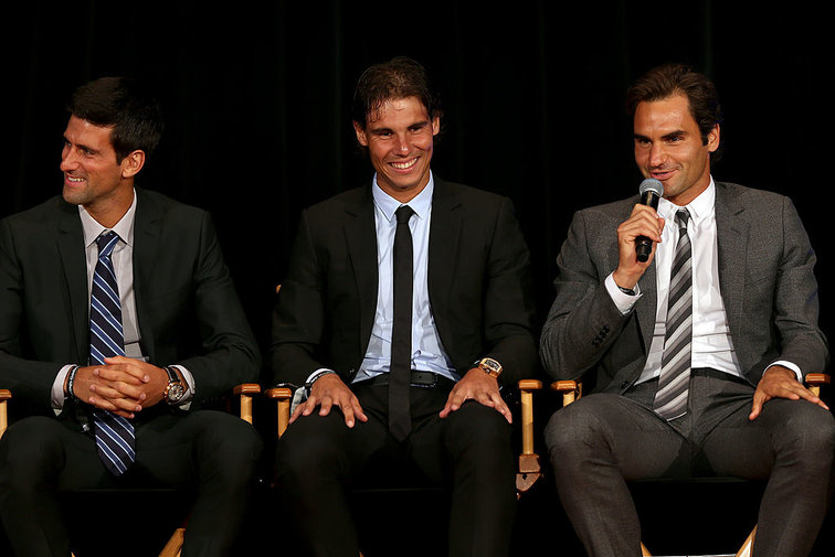 Novak Djokovic, Rafael Nadal und Roger Federer werden erst wieder auf Sand spielen