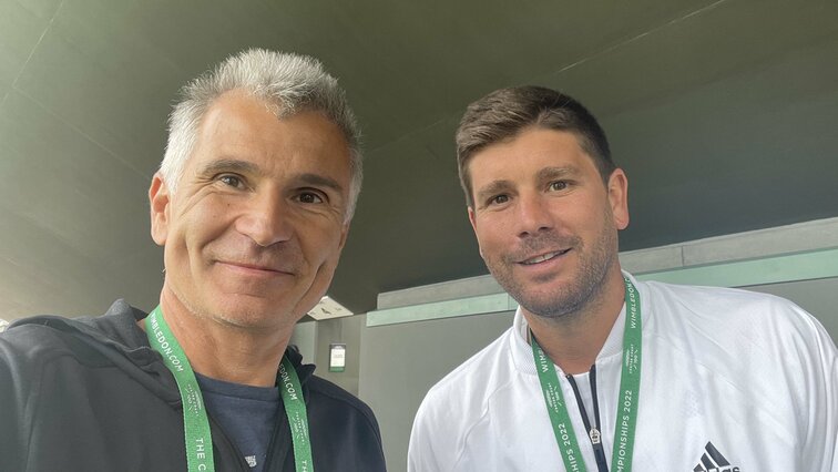 Daniel Vallverdu, Coach von Stan Wawrinka, beim Interview in Wimbledon