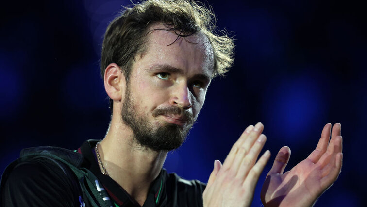 Daniil Medvedev bei seinem Abschied aus Turin 2023 Daniil Medvedev bei seinem Abschied aus Turin 2023