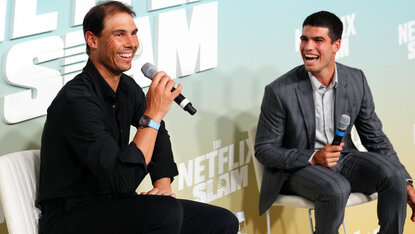 Rafael Nadal und Carlos Alcaraz hatten in Las Vegas viel Spaß Rafael Nadal und Carlos Alcaraz hatten in Las Vegas viel Spaß