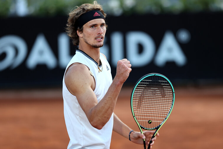 Alexander Zverev met Kei Nishikori in the Rome round of 16