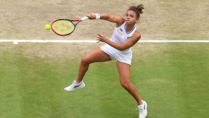 Jasmine Paolini im vergangenen Jahr in Wimbledon Jasmine Paolini im vergangenen Jahr in Wimbledon