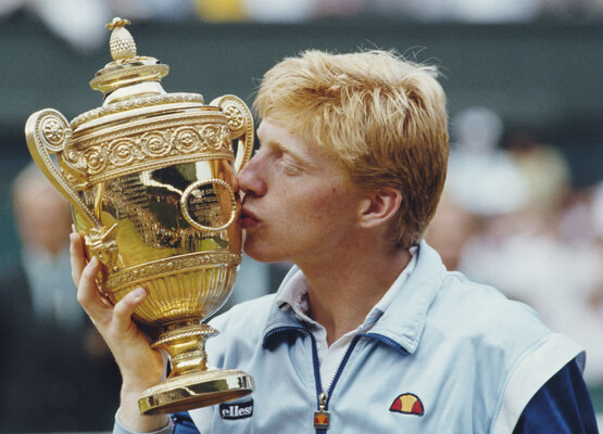 Rank 9, 48 points: Boris Becker, who conquered the tennis world in 1985