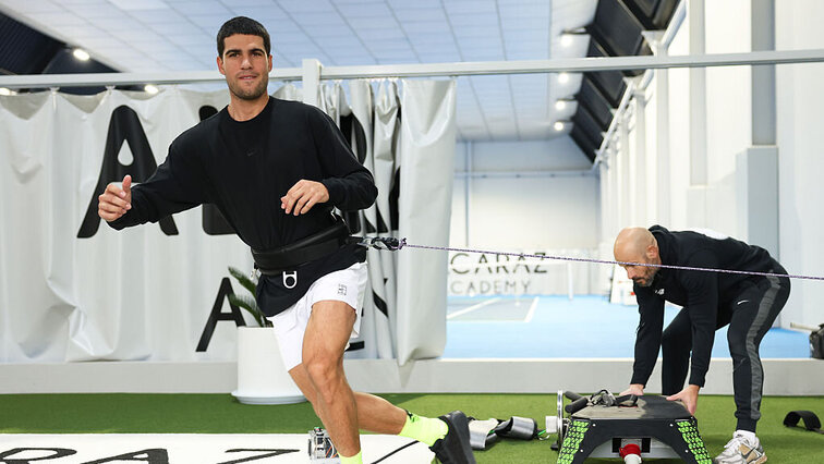 Carlos Alcaraz beim Training in der Off-Season