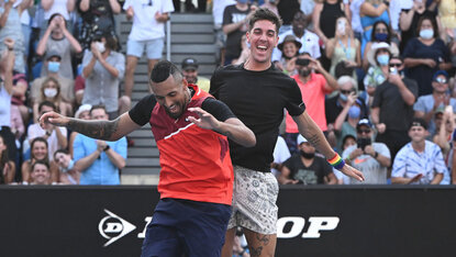 Nick Kyrgios und Thanasi Kokkinakis stehen bei den Australian Open in der Doppelkonkurrenz im Viertelfinale