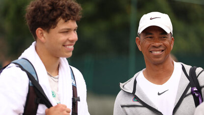 Ben und Bryan Shelton im Sommer 2023 in Wimbledon Ben und Bryan Shelton im Sommer 2023 in Wimbledon