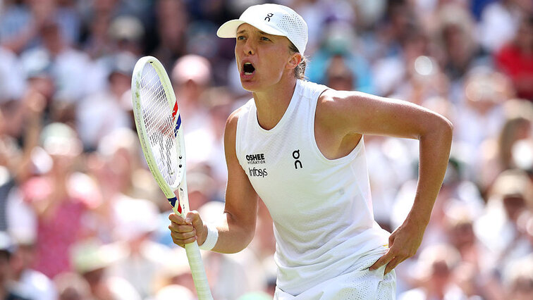 Iga Swiatek kommt in Wimbledon ins Rollen Iga Swiatek kommt in Wimbledon ins Rollen