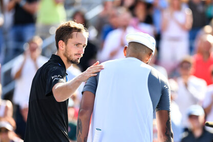Daniil Medvedev und Nick Kyrgios beim ATP-Masters-1000-Event in Montreal