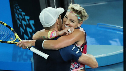Im Finale von Melbourne: Bethanie Mattek-Sands und Jamie Murray