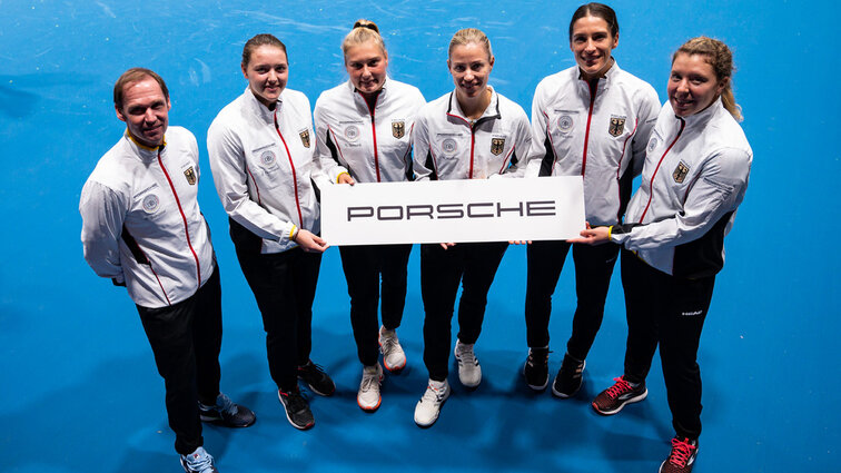 Das Porsche Team Deutschland in Prag mit Teamchef Rainer Schüttler