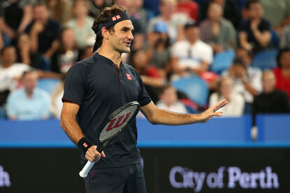 Roger Federer beim Hopman Cup in Perth