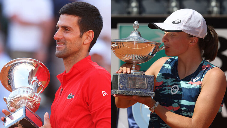 An diesen beiden wird in Roland Garros wohl kein Weg vorbeiführen: Novak Djokovic und Iga Swiatek