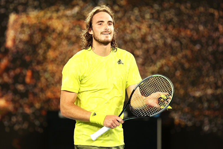 Stefanos Tsitsipas caused a laugh with his on-court interview at the Australian Open