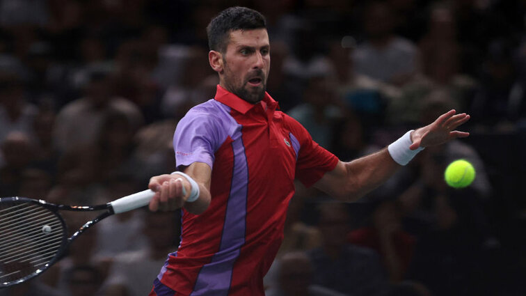 Novak Djokovic am Mittwoch in Paris-Bercy