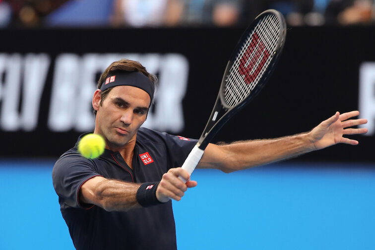 Roger Federer at the Hopman Cup 2019