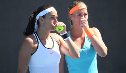 Ein Bild aus harmonischeren Tagen - Caroline Garcia und Kristina Mladenovic