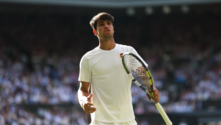 Carlos Alcaraz beim Wimbledon Finale 2025
