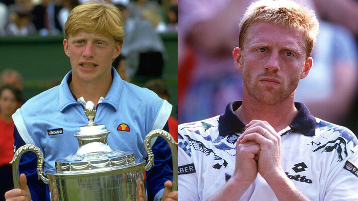 Boris Becker 1985 and 1993