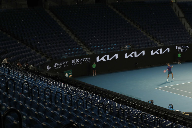 At the Australian Open, spectators had to leave the stadium during the match