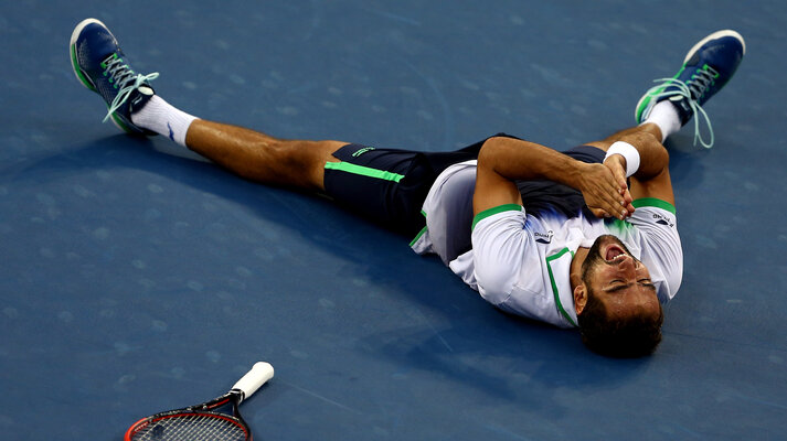 Marin Cilic triumphing at the 2014 US Open