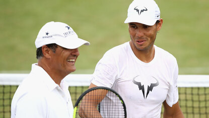 Toni und Rafael Nadal in Wimbledon 2017 Toni und Rafael Nadal in Wimbledon 2017