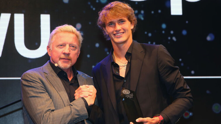 Boris Becker always has a benevolent eye on Alexander Zverev