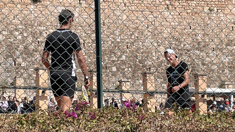 Immer noch gut miteinander: Patrick Mouratoglou und Holger Rune in Monte-Carlo Immer noch gut miteinander: Patrick Mouratoglou und Holger Rune in Monte-Carlo