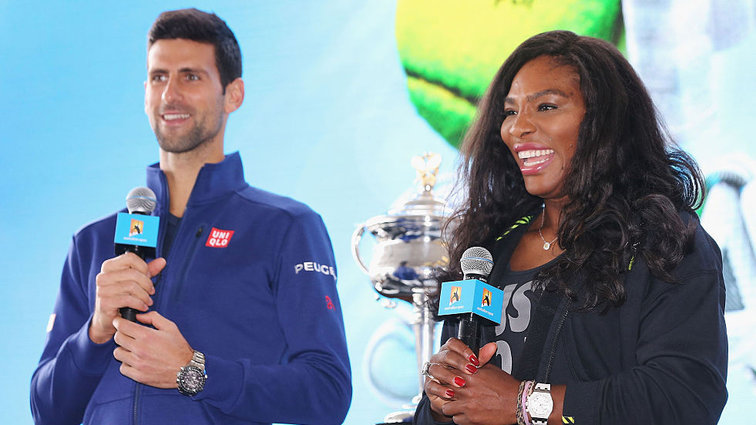 Novak Djokovic und Serena Williams 2016 in Australien