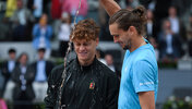 Jannik Sinner und Alexander Zverev am Sonntag in Madrid