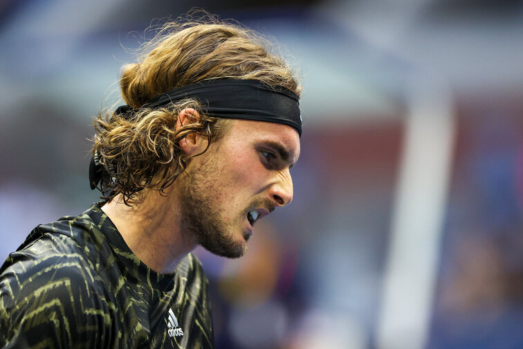 The involuntary face of long toilet breaks: Stefanos Tsitsipas