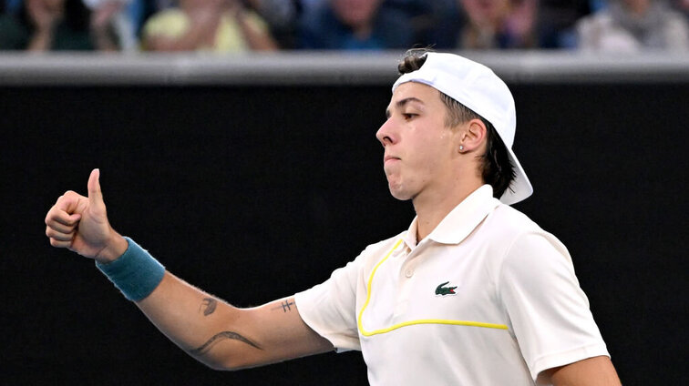 Arthur Cazaux überraschte gegen Holger Rune die Tenniswelt. Arthur Cazaux überraschte gegen Holger Rune die Tenniswelt.