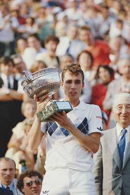 Rang 12, 12 Punkte: Ivan Lendl, der 1984 in Roland Garros endlich groß zugeschlagen hat