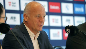 Herwig Straka am Sonntagvormittag bei der Abschluss-Pressekonferenz der Erste Bank Open 2025 in Wien