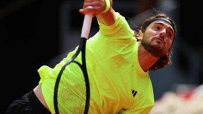 Stefanos Tsitsipas hat am Freitag in Rom einen guten Eindruck hinterlassen Stefanos Tsitsipas hat am Freitag in Rom einen guten Eindruck hinterlassen