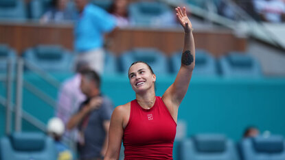 Aryna Sabalenka steht erstmals im Halbfinale beim 1000er-Event in Miami. Aryna Sabalenka steht erstmals im Halbfinale beim 1000er-Event in Miami.