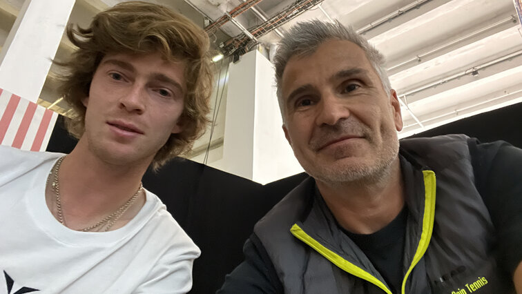 Andrey Rublev beim Interview mit Jens Huiber in Paris Andrey Rublev beim Interview mit Jens Huiber in Paris