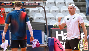 Marc Polmans und Lucas Miedler am Freitag in Kitzbühel