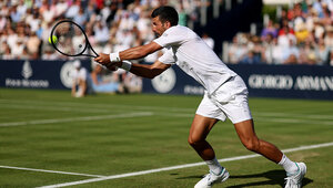 Novak Djokovic trainiert bereits seit einiger Zeit auf Rasen