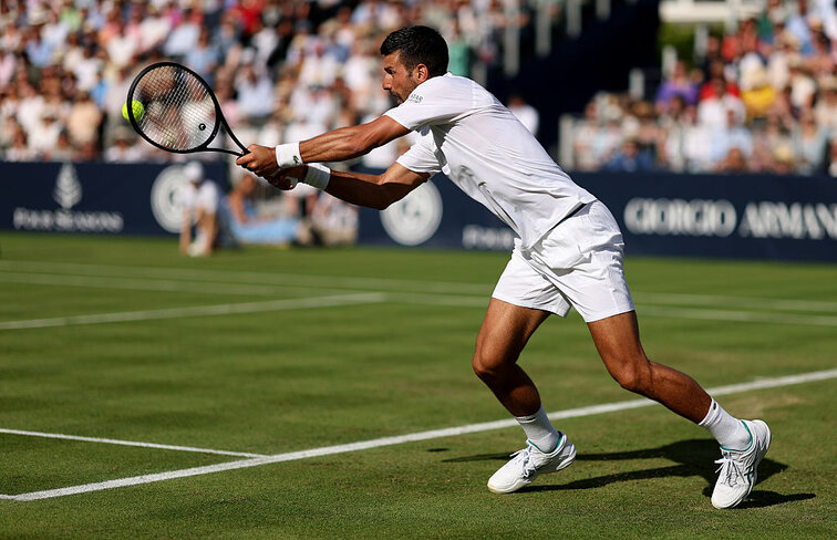 Novak Djokovic trainiert bereits seit einiger Zeit auf Rasen