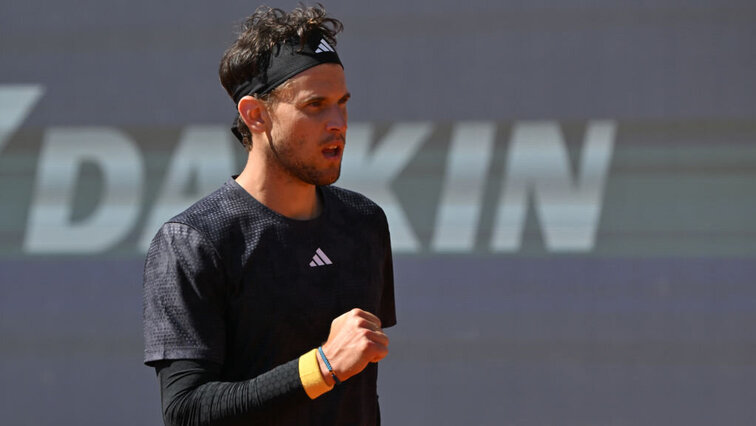 Dominic Thiem bereitet sich diese Woche bei einem Exhibition-Turnier auf Wimbledon vor. Dominic Thiem bereitet sich diese Woche bei einem Exhibition-Turnier auf Wimbledon vor.