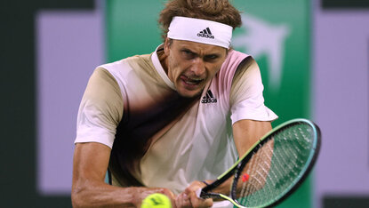 Alexander Zverev am Sonntagabend in Indian Wells