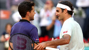 Dominic Thiem und Roger Federer in Madrid