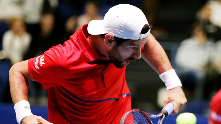 Jürgen Melzer in den österreichischen Farben Jürgen Melzer in the Austrian colors